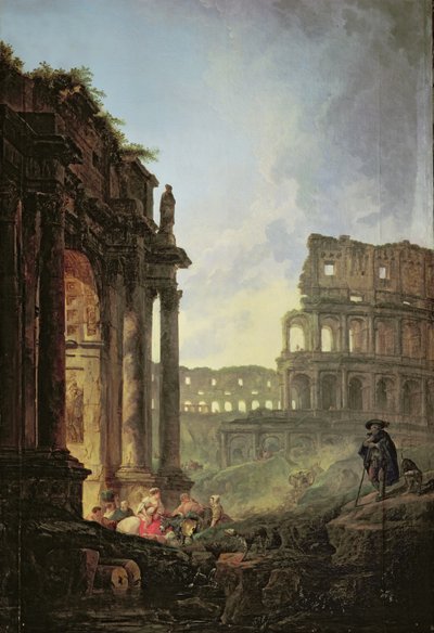 Italiaans landschap door Hubert Robert